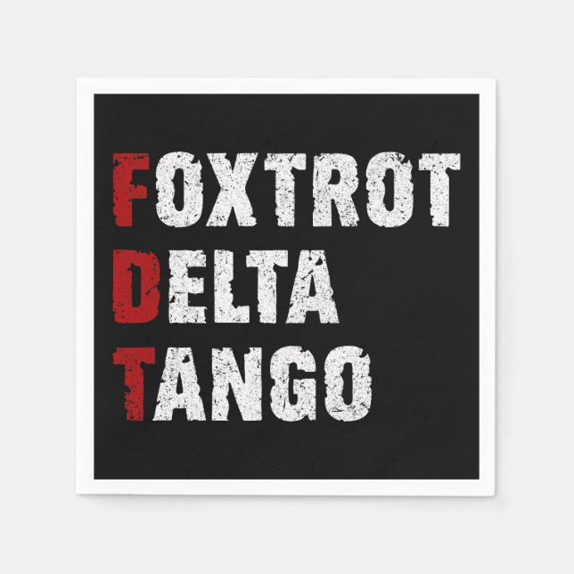 Foxtrot Delta Tango Pappersservett (Framsidan)