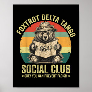 Foxtrot Delta Tango Social Klubb skyddar vår natio Poster