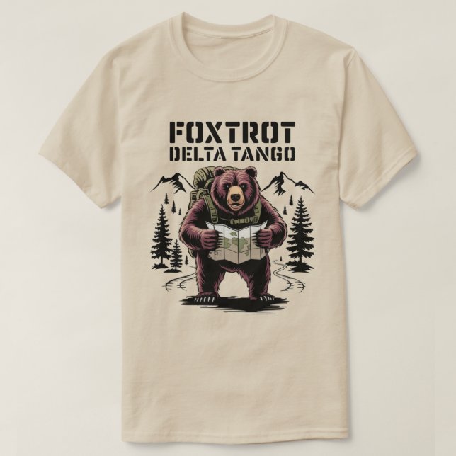 Foxtrot Delta Tango T Shirt (Design framsida)