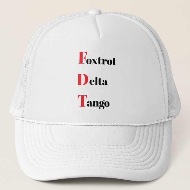 Foxtrot Delta Tango Truckerkeps (Framsida)