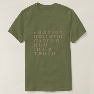 Foxtrot enhetligt, Charlie, kiloen, Indien, Tango T Shirt