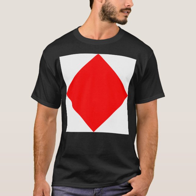 Foxtrot Internationell Maritime Signalflagga T Shirt (Framsida)