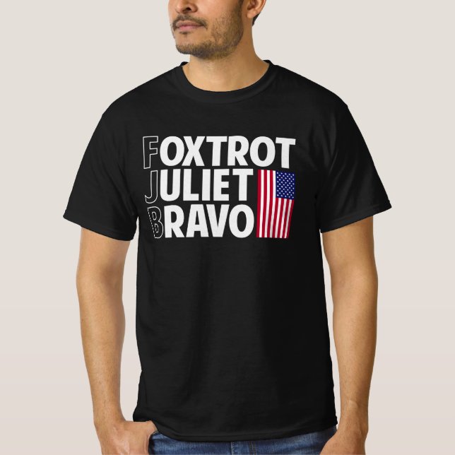 foxtrot juliet bravo t shirt (Framsida)