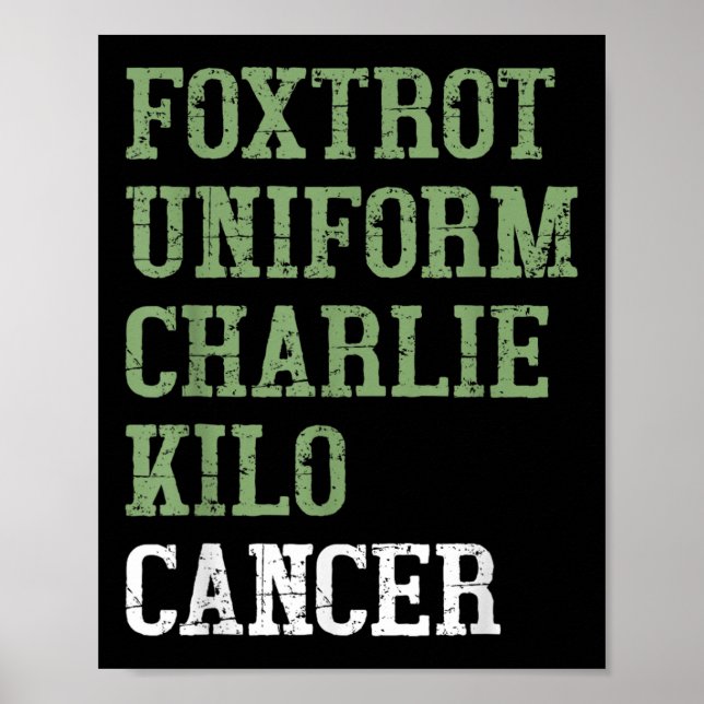 Foxtrot Uniform Charlie Kilo - for Lung Cancer Awa Poster (Framsidan)