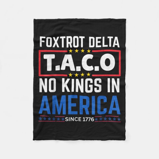 Foxtrots Delta Taco King I Amerika Sedan 1776 4e Fleecefilt (Framsidan)