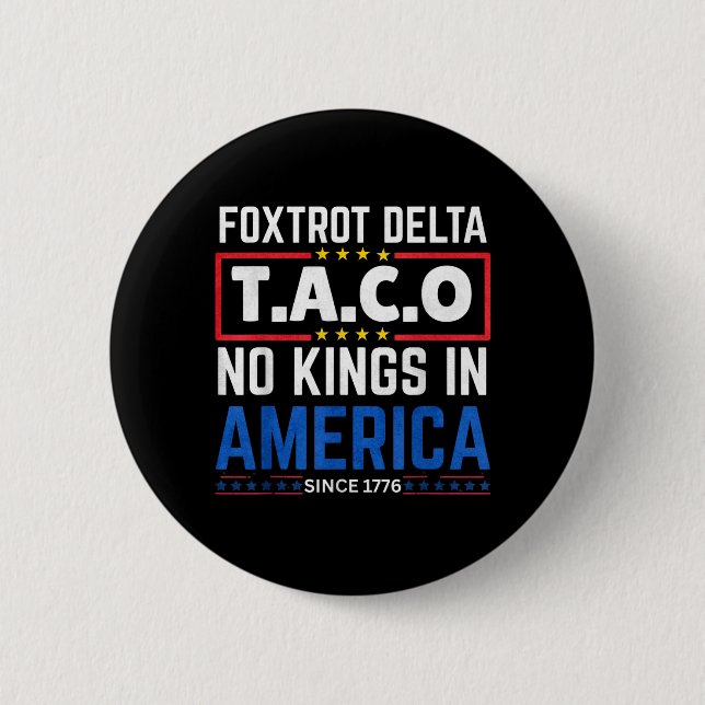 Foxtrots Delta Taco King I Amerika Sedan 1776 4e Knapp (Framsida)