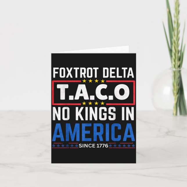Foxtrots Delta Taco King I Amerika Sedan 1776 4e Kort (Framsida)