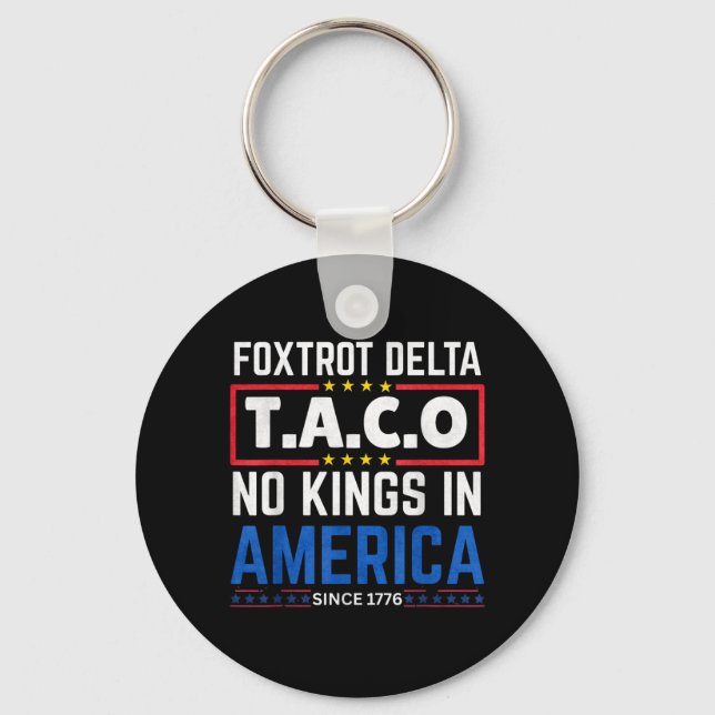 Foxtrots Delta Taco King I Amerika Sedan 1776 4e Nyckelring (Framsida)