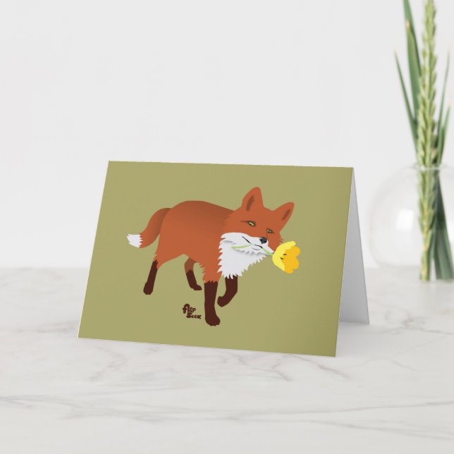 Foxy Birthday-kort Kort (Framsida)