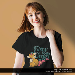 Foxy Cute Flowers T Shirt