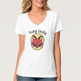 Foxy Dam Ansikte T Shirt