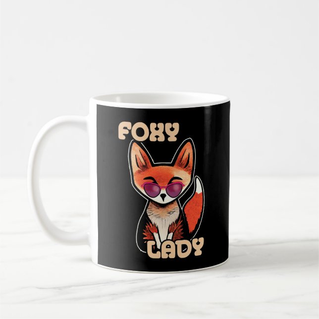 Foxy Dam | Cute Fox Kaffemugg (Vänster)
