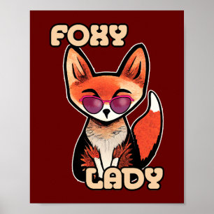 Foxy Dam Cute Fox Poster