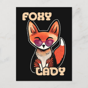 Foxy Dam Cute Fox Vykort