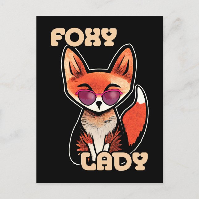 Foxy Dam | Cute Fox Vykort (Framsida)