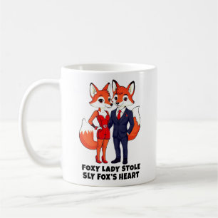 Foxy Dam Stole Sly Fox's Heart Alla hjärtans dag K Kaffemugg