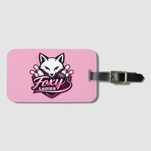 Foxy Ladies Bowlingslogotyp Bagagebricka (Framsida horisontal)