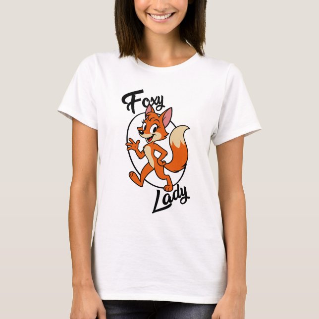 Foxy Lady Kaffe T Shirt (Framsida)