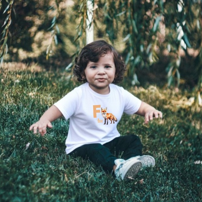 Foxy Learning: Adsible Alphabet Småbarn T-Shirt (Skapare uppladdad)