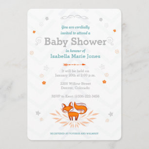 Foxy Loxy Baby Shower-inbjudan Inbjudningar