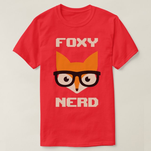 Foxy Nerd T Shirt (Design framsida)