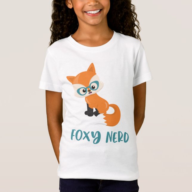 Foxy Nerd Tee Shirt (Framsida)