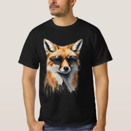 Foxy och Oöverstruken: Coola Fox-grafik T Shirt
