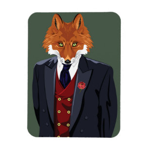 Foxy Porträtt Magnet