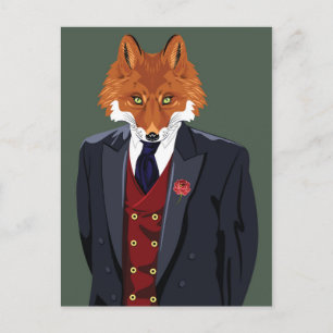 Foxy Porträtt Vykort