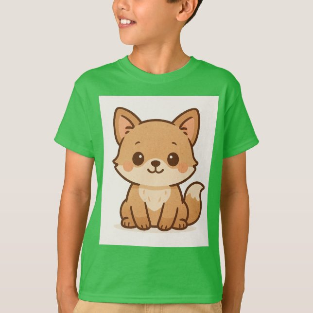 Foxy-Roligt _Cute Fox Kids Tee (Framsida)