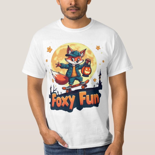 Foxy Roligt Halloween Skate Tee (Framsida)