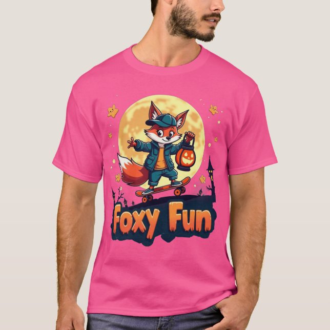 Foxy Roligt Halloween Skate Tee (Framsida)