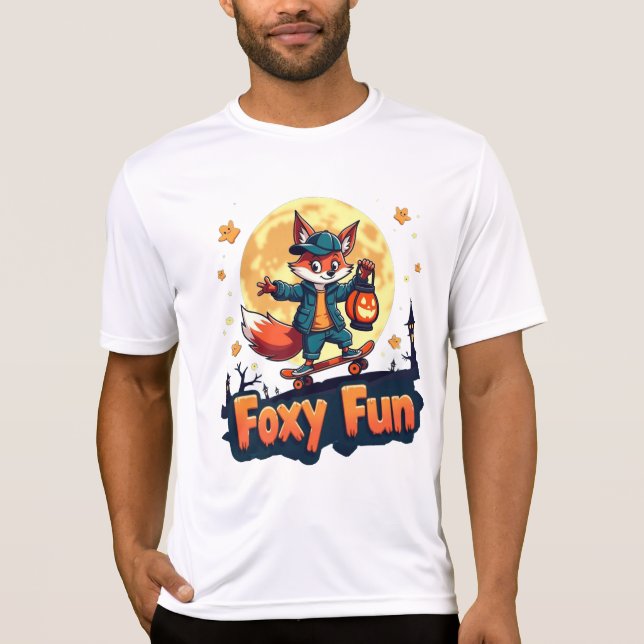Foxy Roligt Halloween Skate Tee (Framsida)