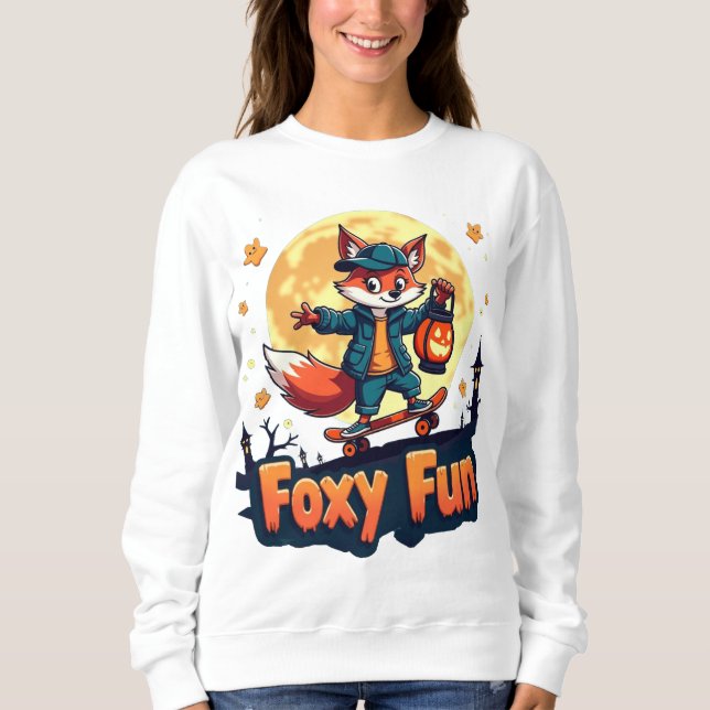 Foxy Roligt Halloween Skate Tee (Framsida)