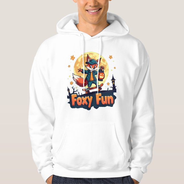 Foxy Roligt Halloween Skate Tee Hoodie (Framsida)