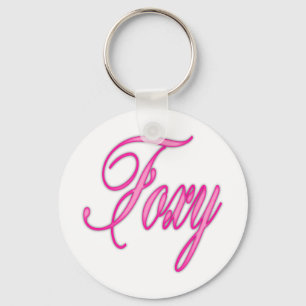 Foxy Rosa Airbrush Nyckelring