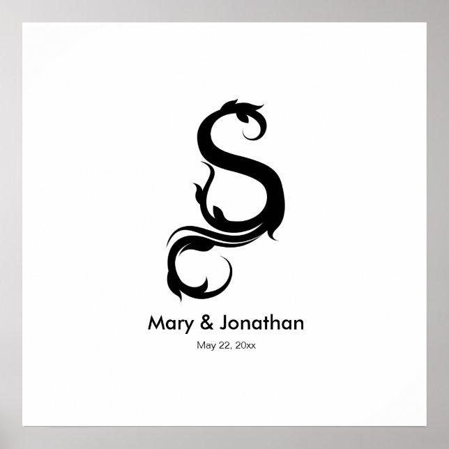 FOXY S MONOGRAM WHITE POSTER (Framsidan)