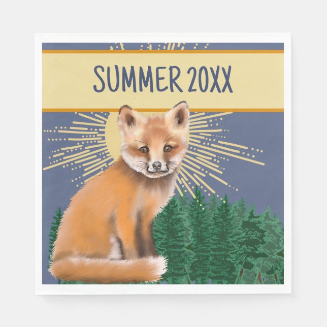 Foxy Summer Pappersservett (Framsidan)
