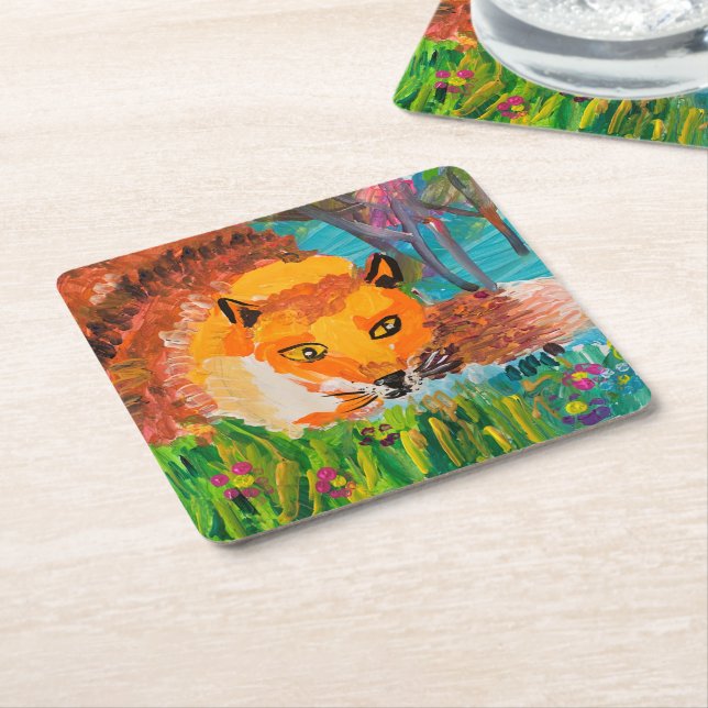 Foxy Underlägg Papper Kvadrat (Vinklad)
