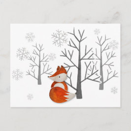 Foxy Winter Forest Vykort