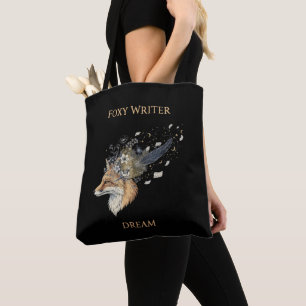 Foxy Writer Celestial Dream Whimsical Fox & Quil Tygkasse