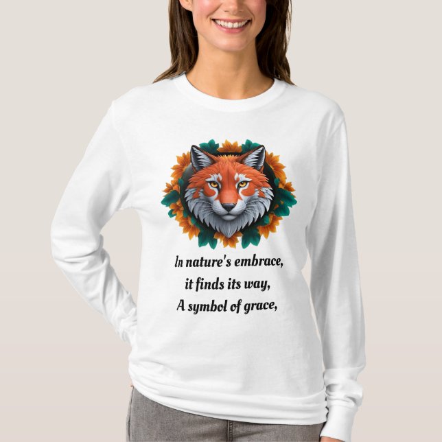 "Foxyflair: Vibrant Fox T-Shirt" T Shirt (Framsida)