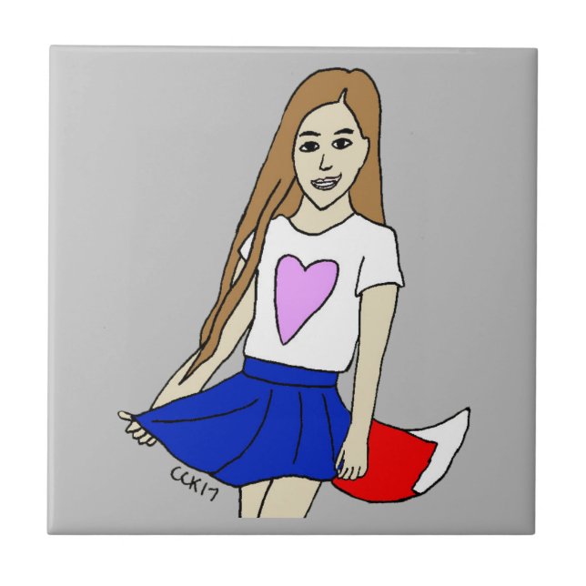 foxyflicka kakelplatta (Framsidan)