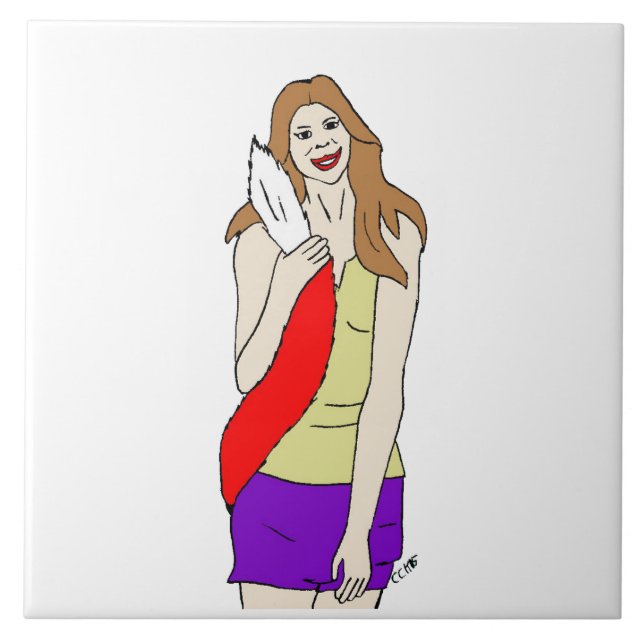 foxyflicka kakelplatta (Framsidan)