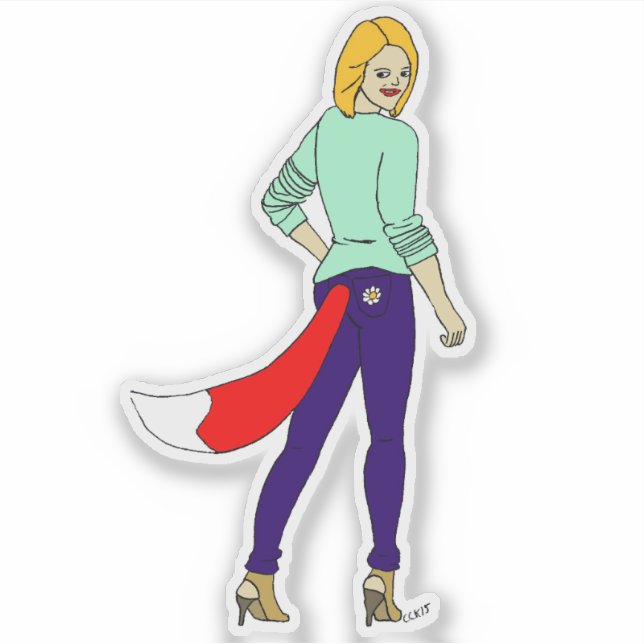 foxyflicka klistermärken (Framsida)
