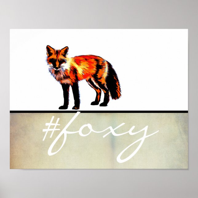 foxyfox poster väggkonst med text (Framsidan)