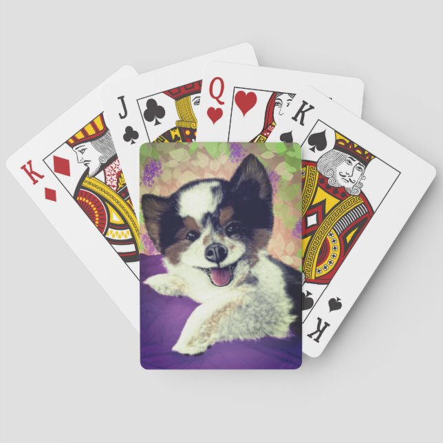 Foxy's Lycklig Hund Ansikte Casinokort (Baksidan)