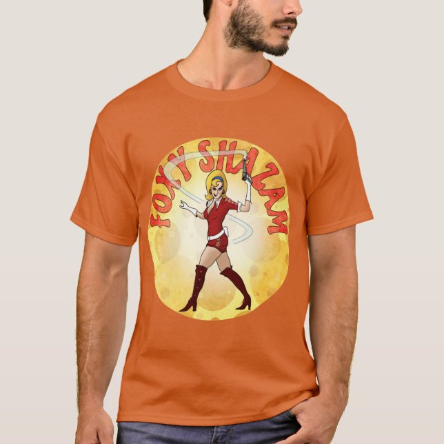 Foy Shazam 1960s Retro Image T Shirt (Framsida)