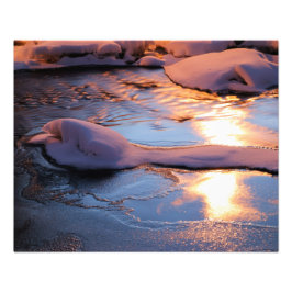 Fozen scenström i Skandinaviens fotoavtryck Fototryck