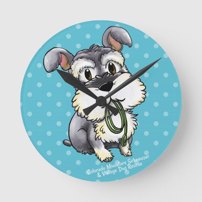 Fozi Schnauzer - Anpassade Wall Clock Rund Klocka (Framsida)
